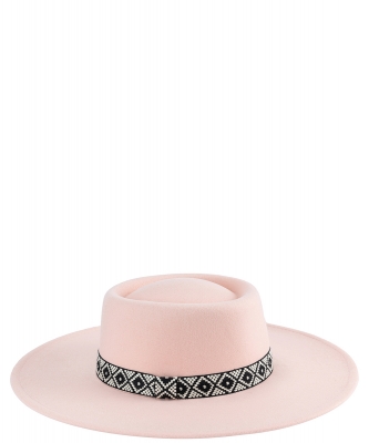 Boho Fedora Hat HA320040 PINK